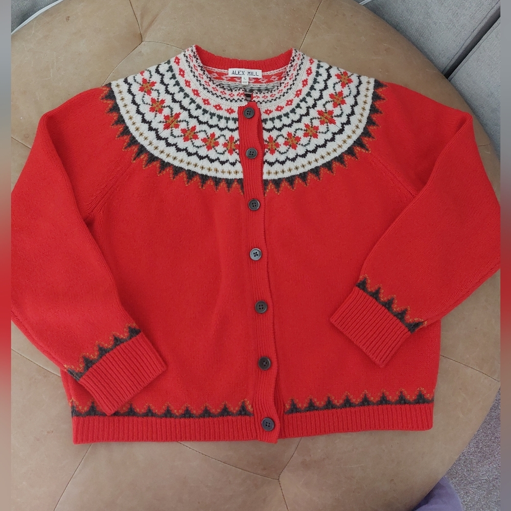 ALEX MILL FAIR ISLE CARDIGAN